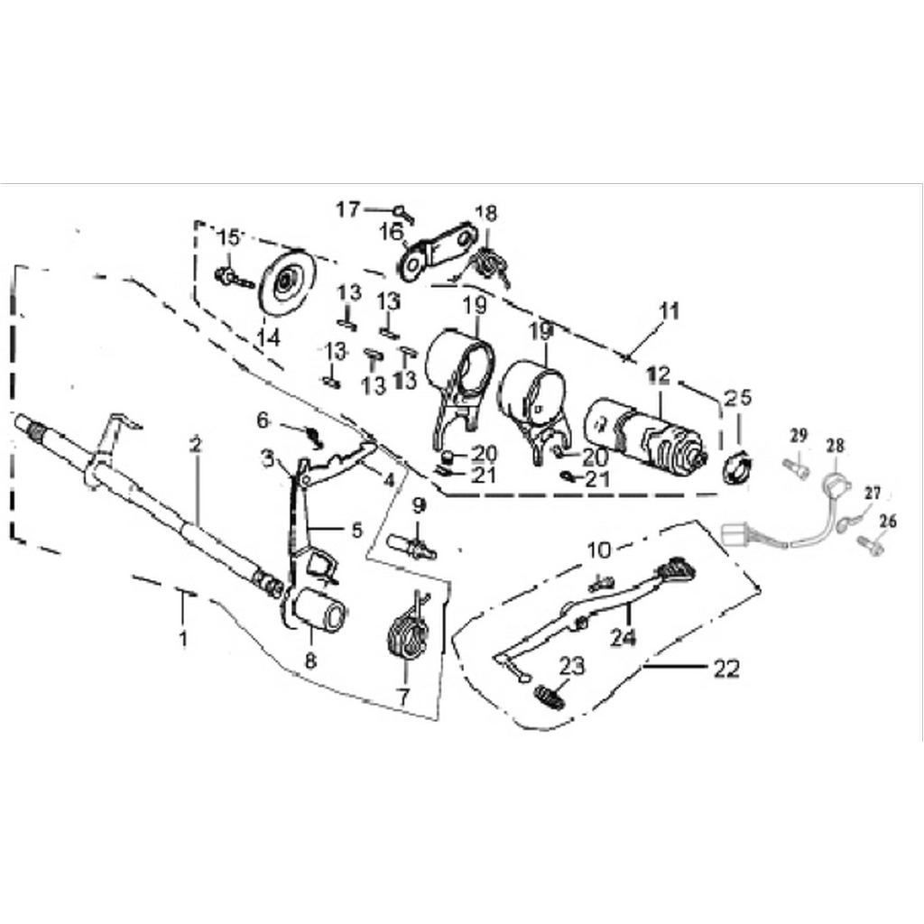ASYA TURKCUB (ZF100-7) VITES DEGISTIRME MILI KOMPLE #AS100-TH E1201
